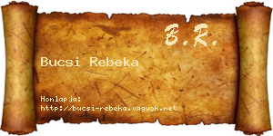 Bucsi Rebeka névjegykártya